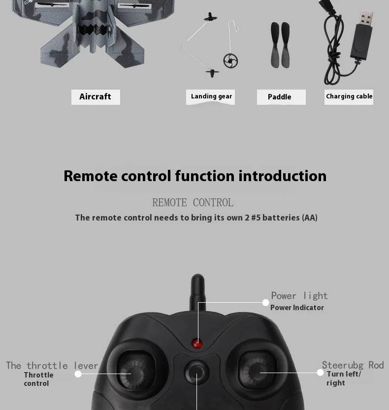 Rc Plane Fx622 Remote Control Aircraft F22 Fighter Toy - ToylandEU