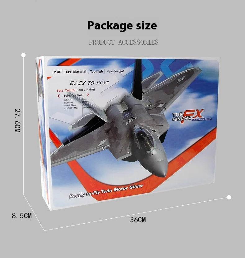 Rc Plane Fx622 Remote Control Aircraft F22 Fighter Toy - ToylandEU