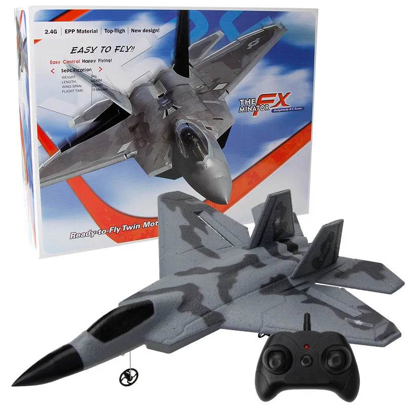Rc Plane Fx622 Remote Control Aircraft F22 Fighter Toy - ToylandEU