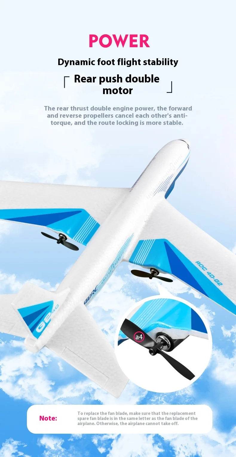 Rc Plane New Remote Control Aircraft G2 Fixed Wing Glider - ToylandEU
