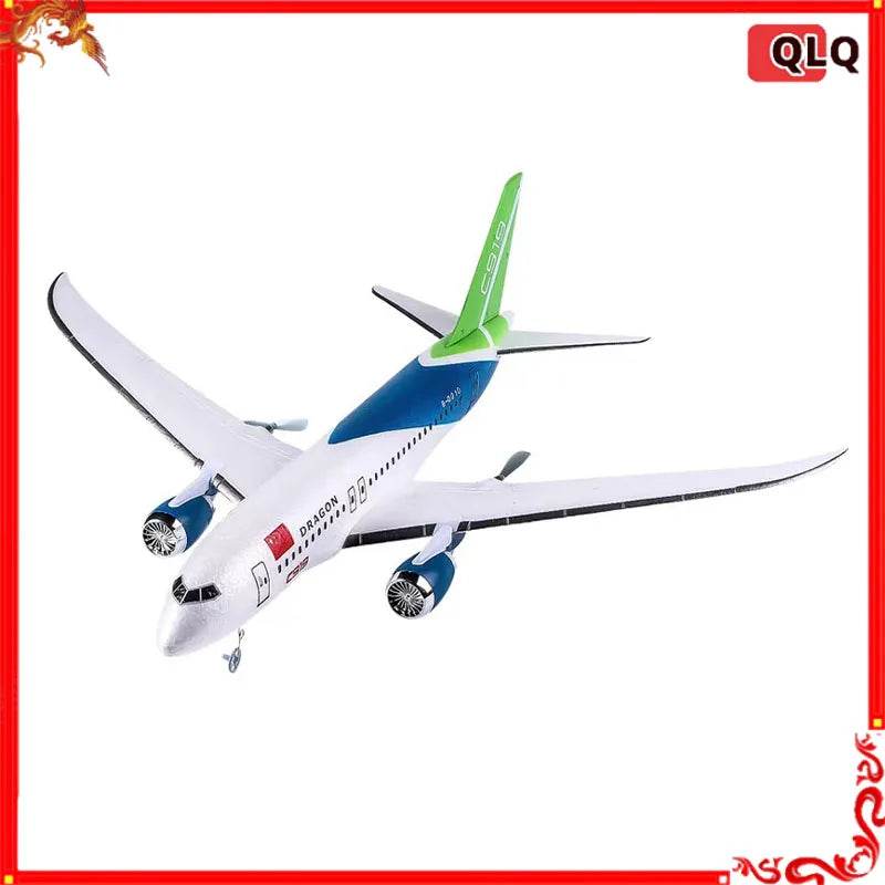 Rc Plane Qf008b Glider C919 Three Channel Remote Control Foam Aircraft Fixed Wing Diy Assembly Model for Children Gift - ToylandEU