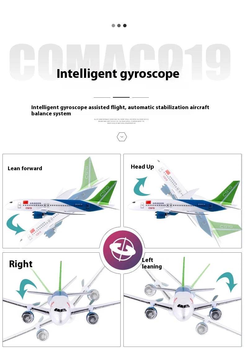 Rc Plane Qf008b Glider C919 Three Channel Remote Control Foam Aircraft Fixed Wing Diy Assembly Model for Children Gift - ToylandEU