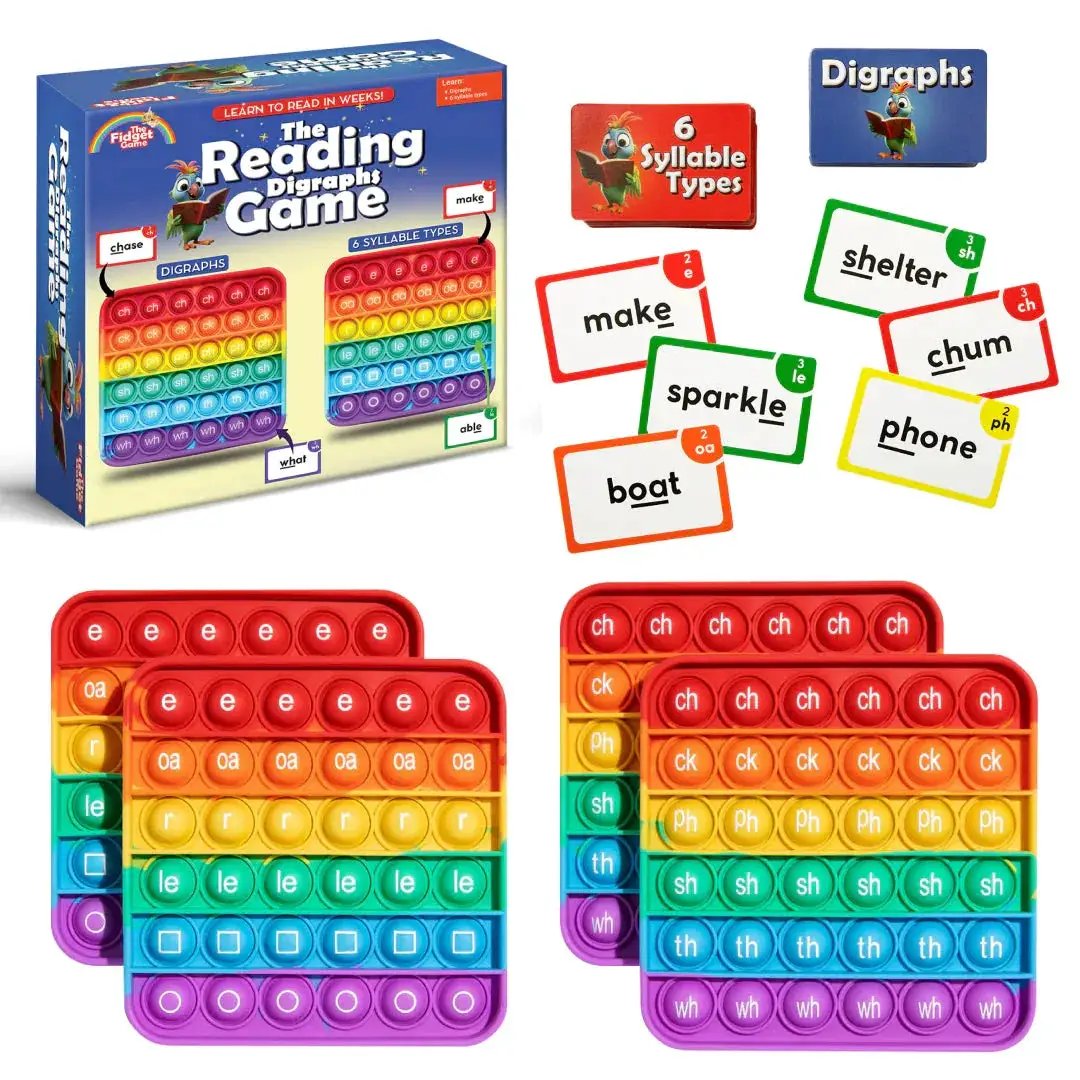 Reading Digraphs Game For Phonics Fluency And Comprehension - The Fidget Games