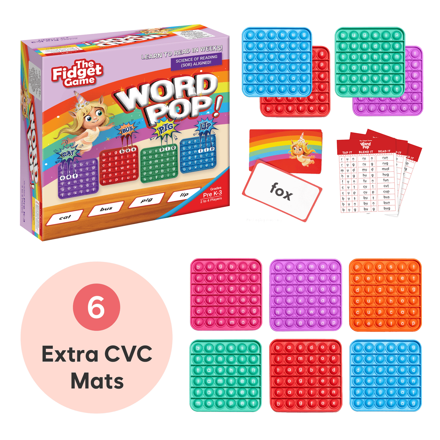  Word Pop + Extra CVC Mats -  ToylandEU™