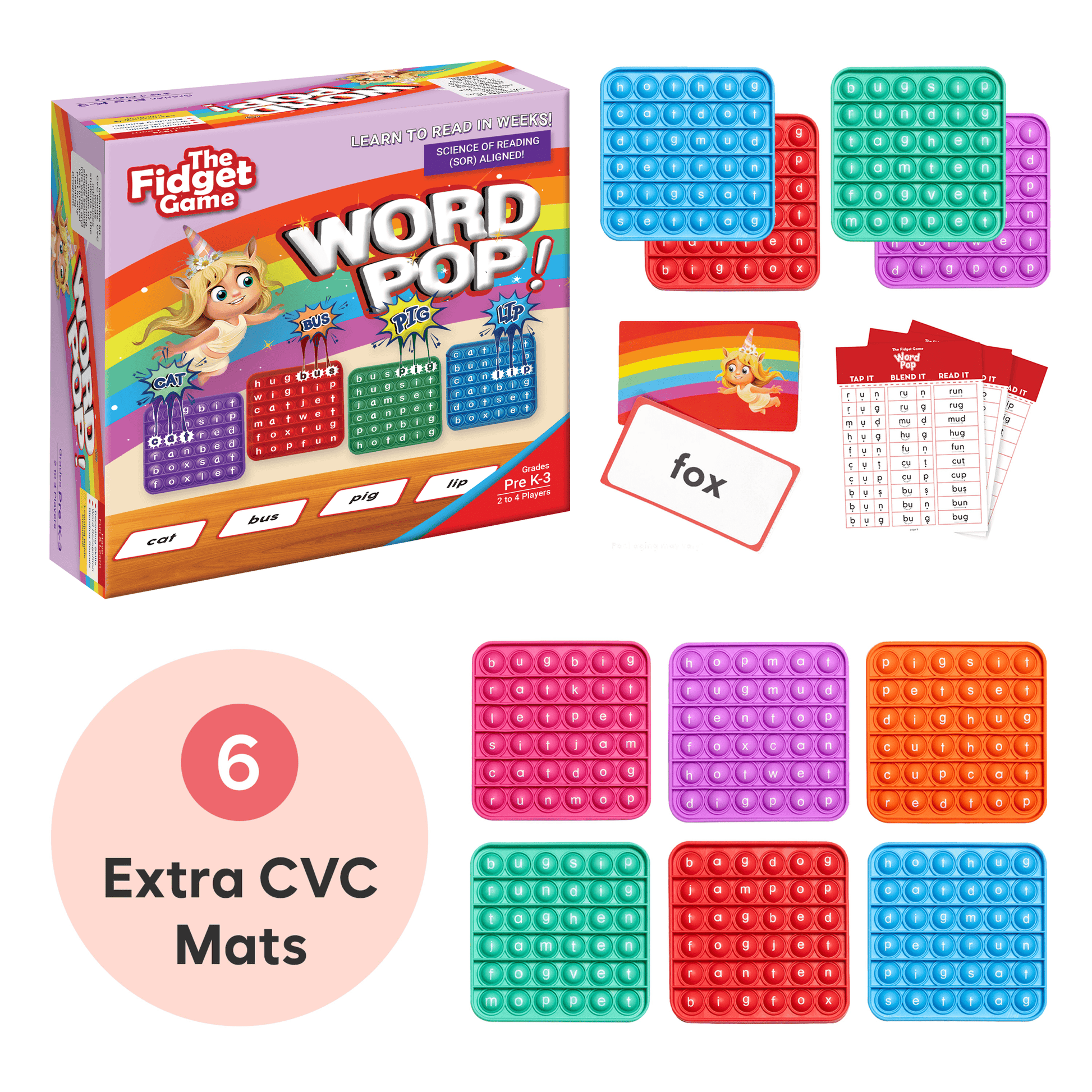  Word Pop + Extra CVC Mats -  ToylandEU™