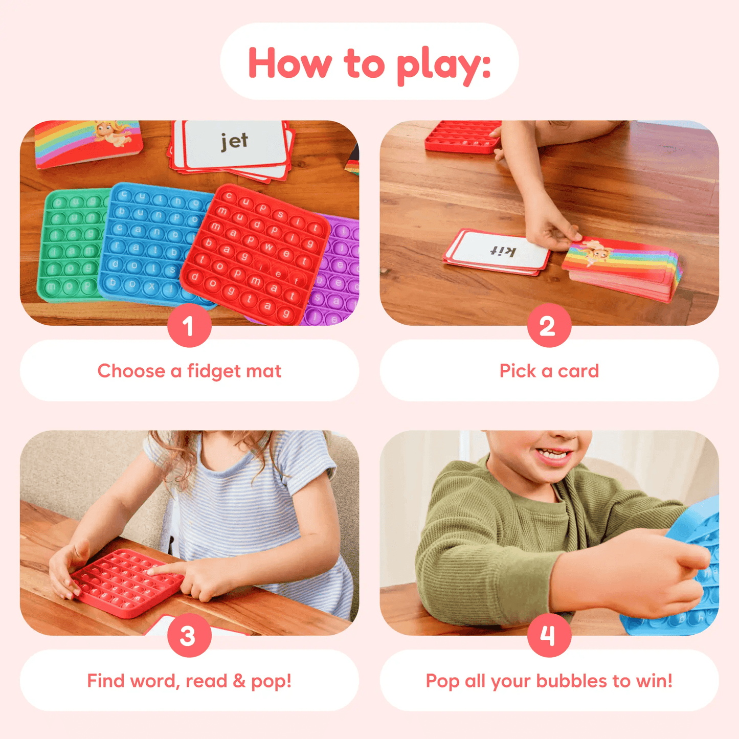  Word Pop + Extra CVC Mats -  ToylandEU™