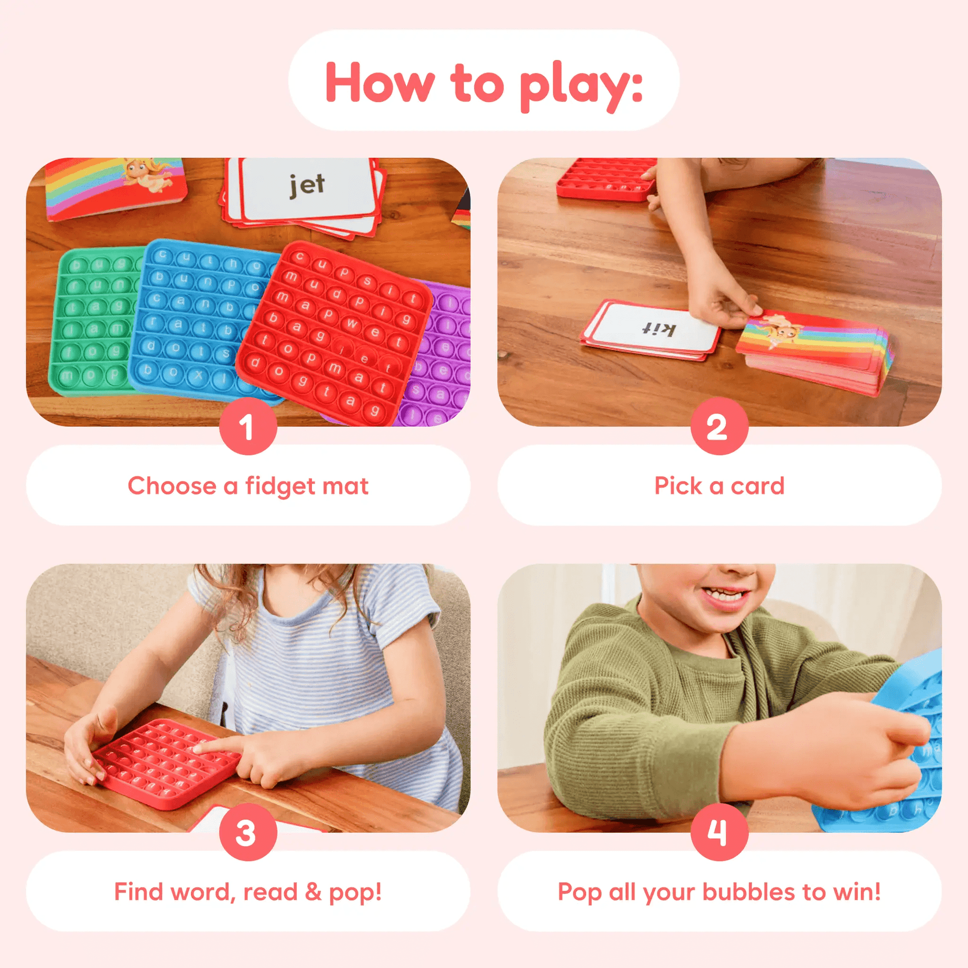  Word Pop + Extra CVC Mats -  ToylandEU™