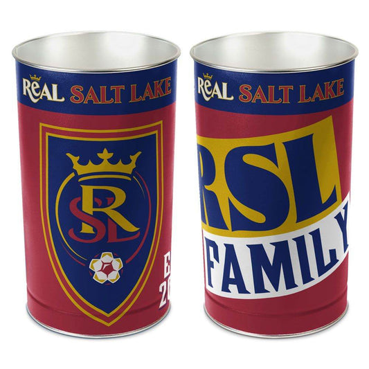Real Salt Lake Wastebasket 15 Inch Metal Office Decor - ToylandEU