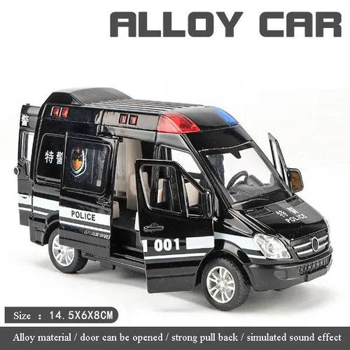 Realistic 1:32 Scale Alloy Ambulance with Lights, Sounds & Pull Back Action - ToylandEU