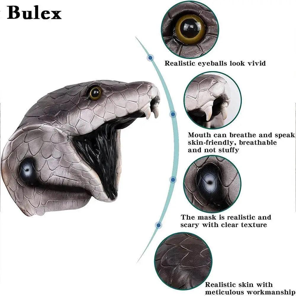  Realistic 3D Latex Snake Head Mask Toyland EU -  ToylandEU™