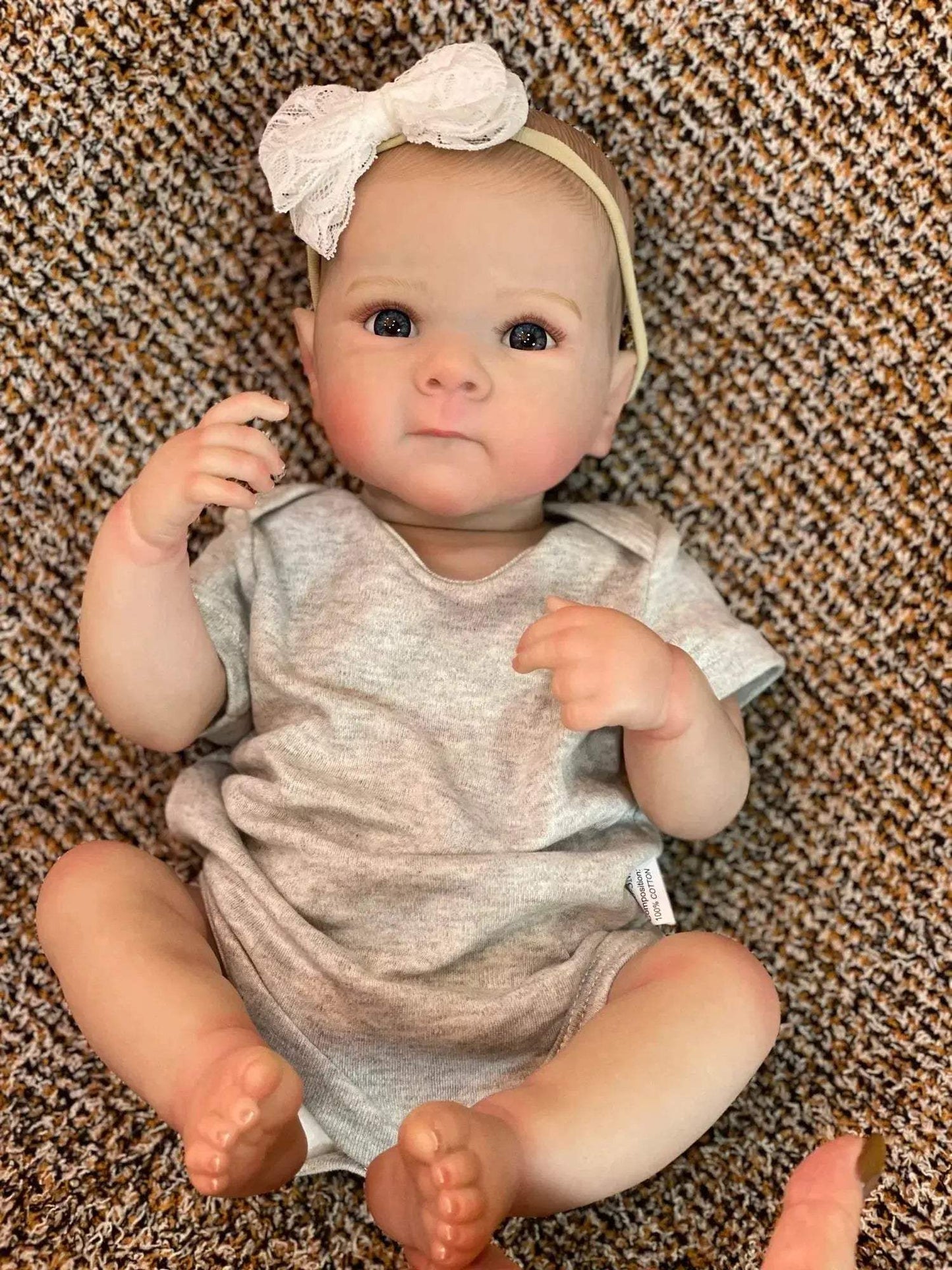 Realistic 50cm Reborn Doll Lifelike Vinyl Girl Collectible - ToylandEU