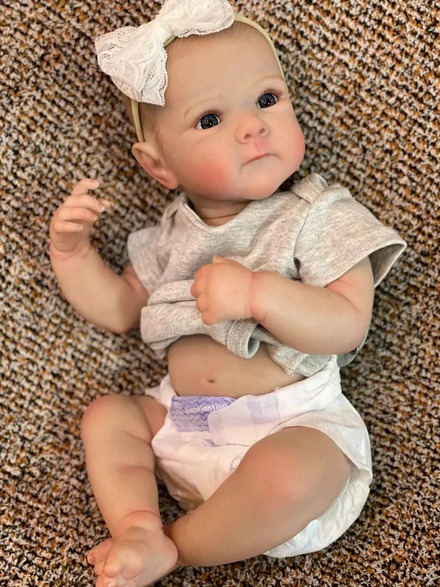 Realistic 50cm Reborn Doll Lifelike Vinyl Girl Collectible - ToylandEU