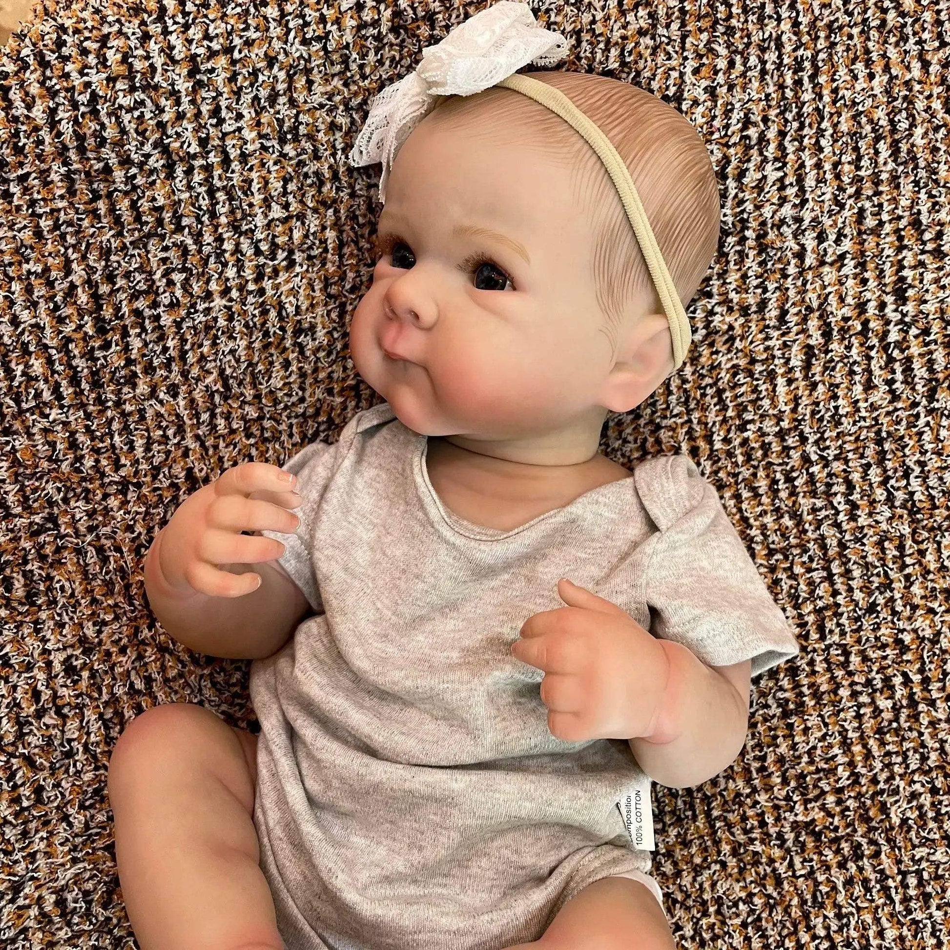 Realistic 50cm Reborn Doll Lifelike Vinyl Girl Collectible - ToylandEU