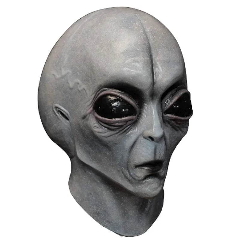 Realistic Alien Masks UFO Green Latex Headdress For Adults - ToylandEU