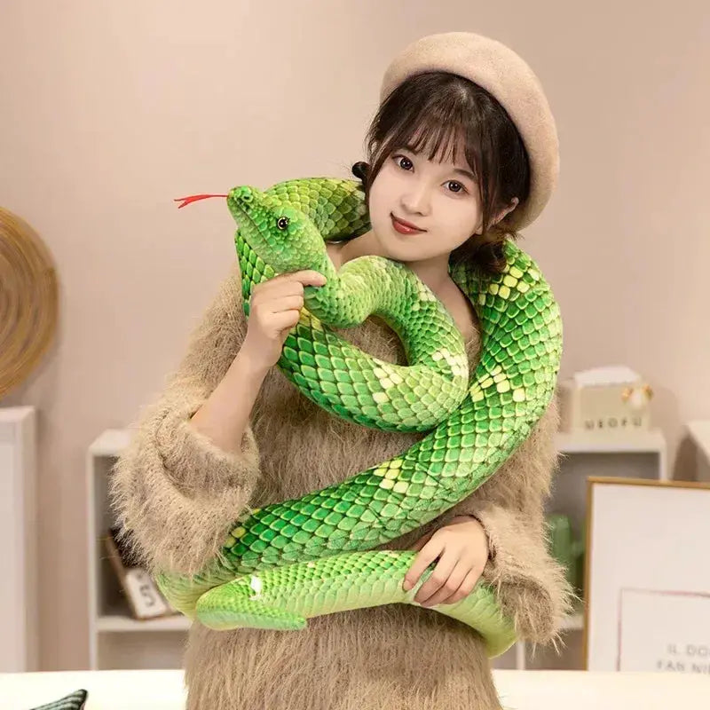 Realistic Cobra Plush Toy 70-280cm Soft Cotton Cuddle - ToylandEU