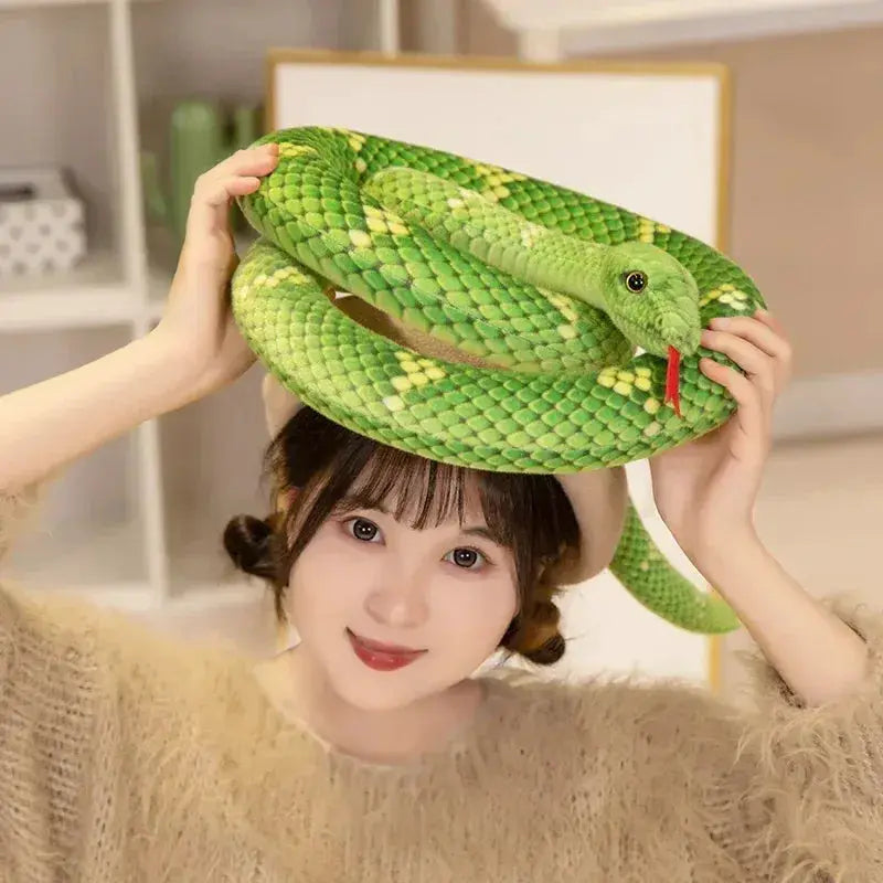 Realistic Cobra Plush Toy 70-280cm Soft Cotton Cuddle - ToylandEU