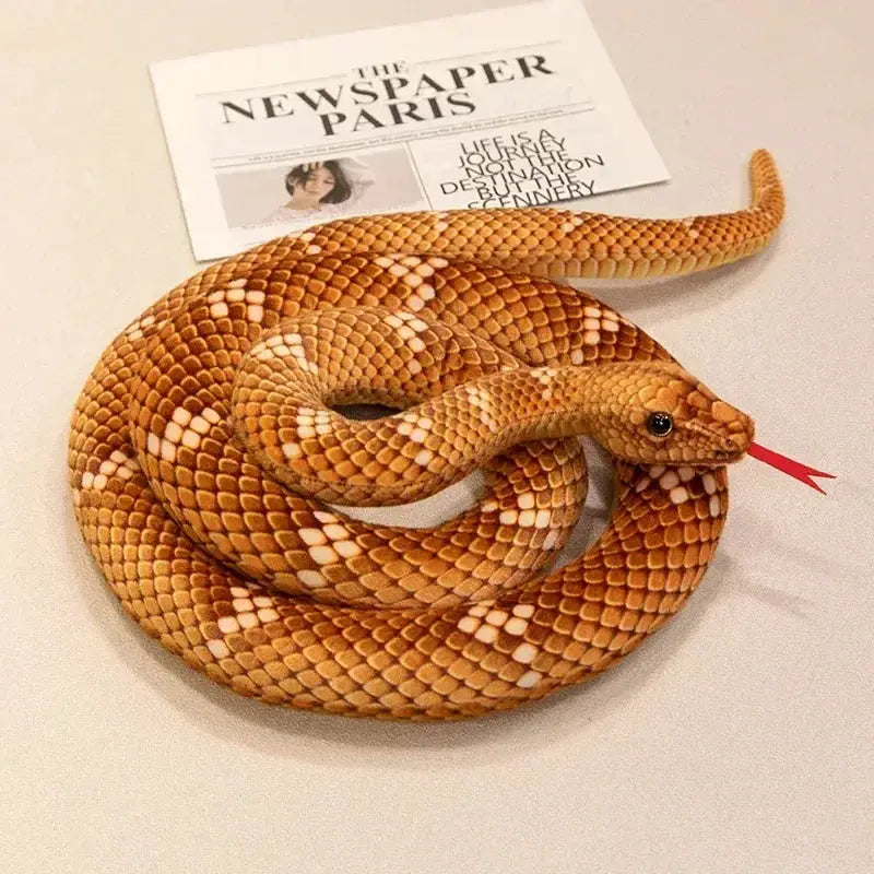 Realistic Cobra Plush Toy 70-280cm Soft Cotton Cuddle - ToylandEU