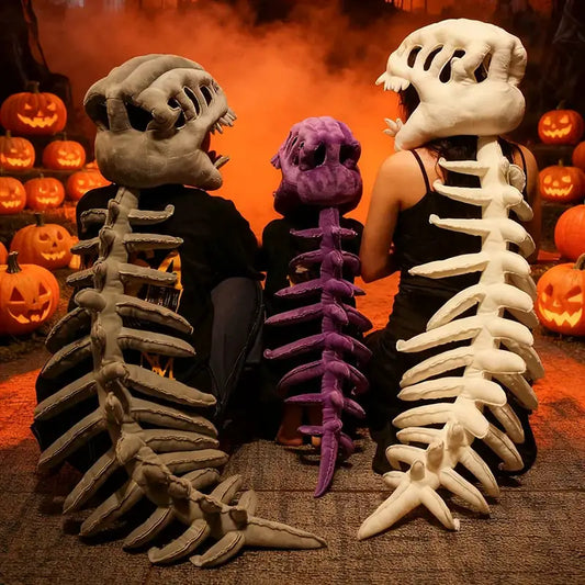 Realistic Dinosaur Skeleton Costume Set Funny Headgear Cosply Dress up Clothing Plush Toys Creative Gifts - ToylandEU