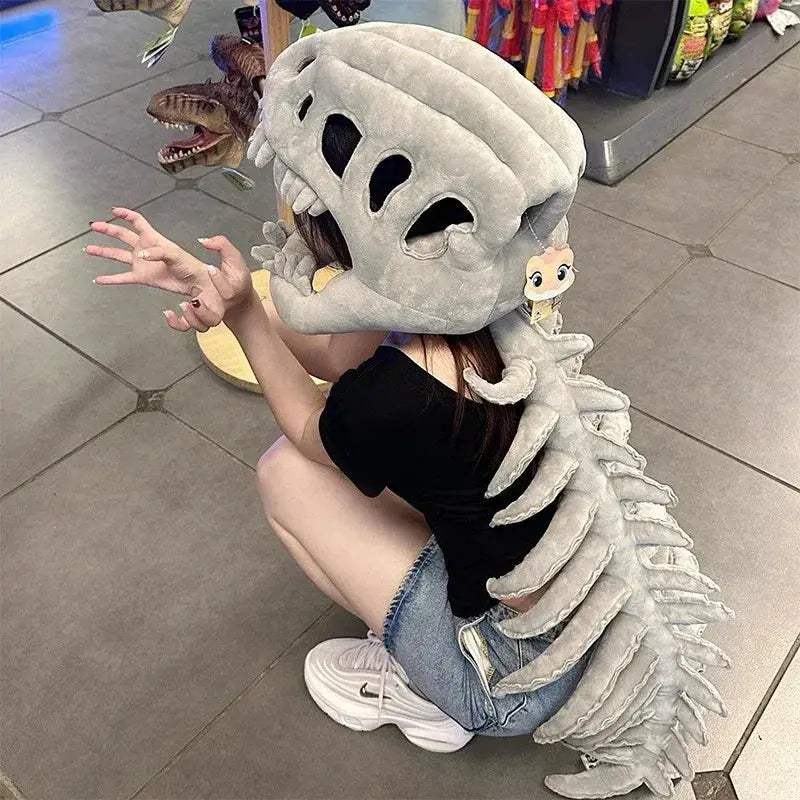 Realistic Dinosaur Skeleton Costume Set With Plush Headgear - ToylandEU