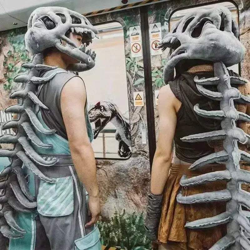 Realistic Dinosaur Skeleton Costume Set With Plush Headgear - ToylandEU