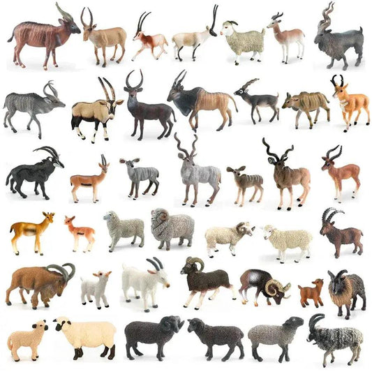  Realistic Farm Animal Figures Set Sheep Goat Antelope -  ToylandEU™