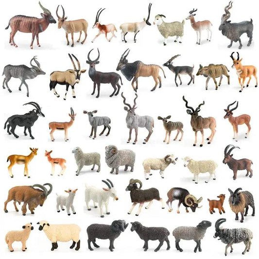  Realistic Farm Animal Figures Set Sheep Goat Antelope -  ToylandEU™