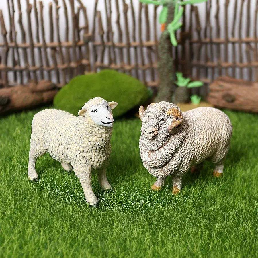 Realistic Farm Animal Figures Set Sheep Goat Antelope Models - ToylandEU
