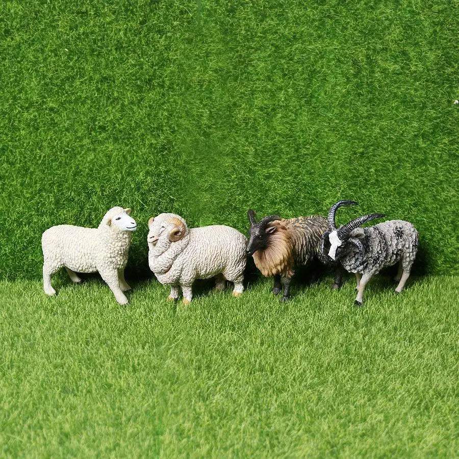 Realistic Farm Animal Figures Set Sheep Goat Antelope Models - ToylandEU