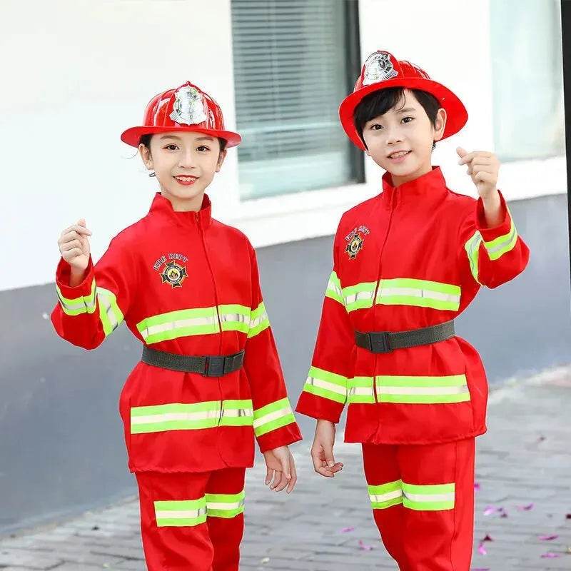 Realistic Firefighter Costume Includes Hat For Kids - ToylandEU