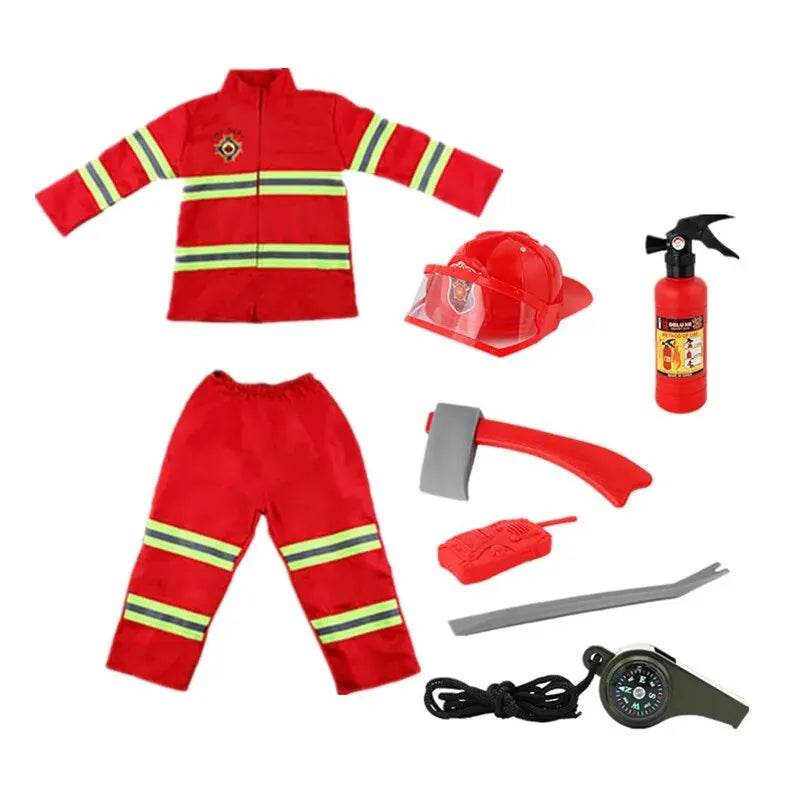 Realistic Firefighter Costume Includes Hat For Kids - ToylandEU