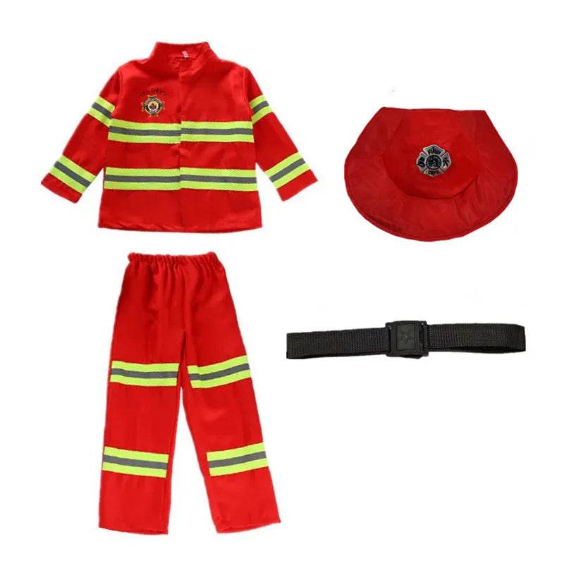 Realistic Firefighter Costume Includes Hat For Kids - ToylandEU