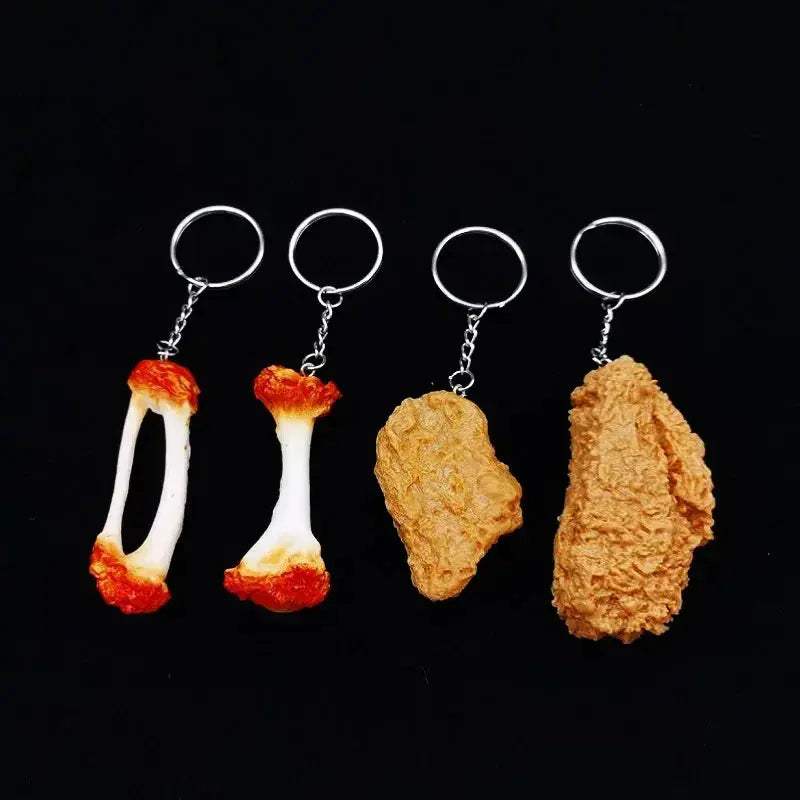 Realistic Fried Chicken Nugget Keychain Fashion Accessory - ToylandEU