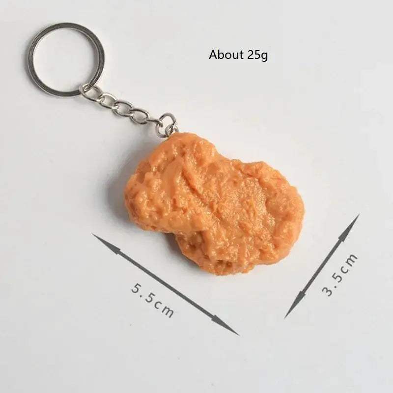 Realistic Fried Chicken Nugget Keychain Fashion Accessory - ToylandEU