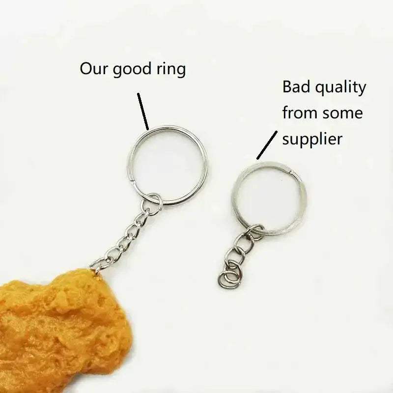 Realistic Fried Chicken Nugget Keychain Fashion Accessory - ToylandEU