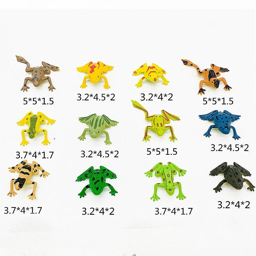Realistic Frog Figurines Colorful Poison Dart Cake Topper - ToylandEU
