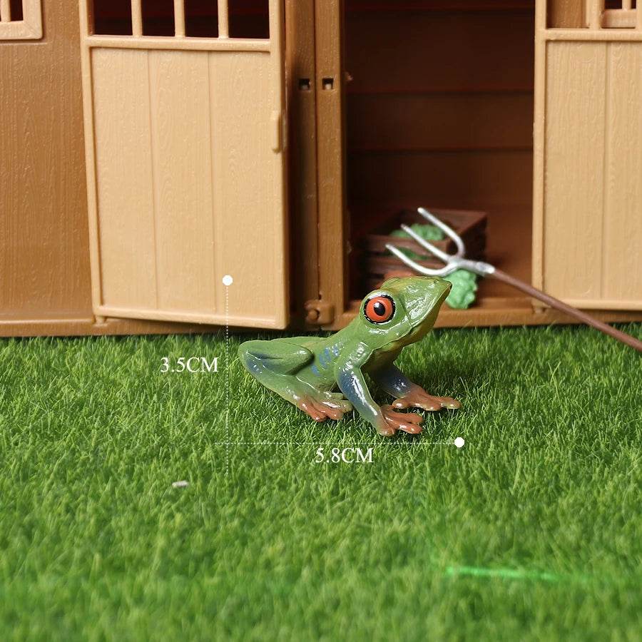 Realistic Frog Figurines Colorful Poison Dart Cake Topper - ToylandEU