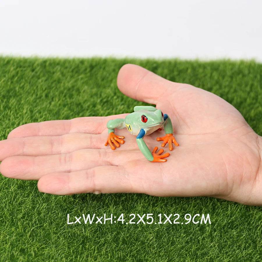 Realistic Frog Figurines Colorful Poison Dart Cake Topper - ToylandEU