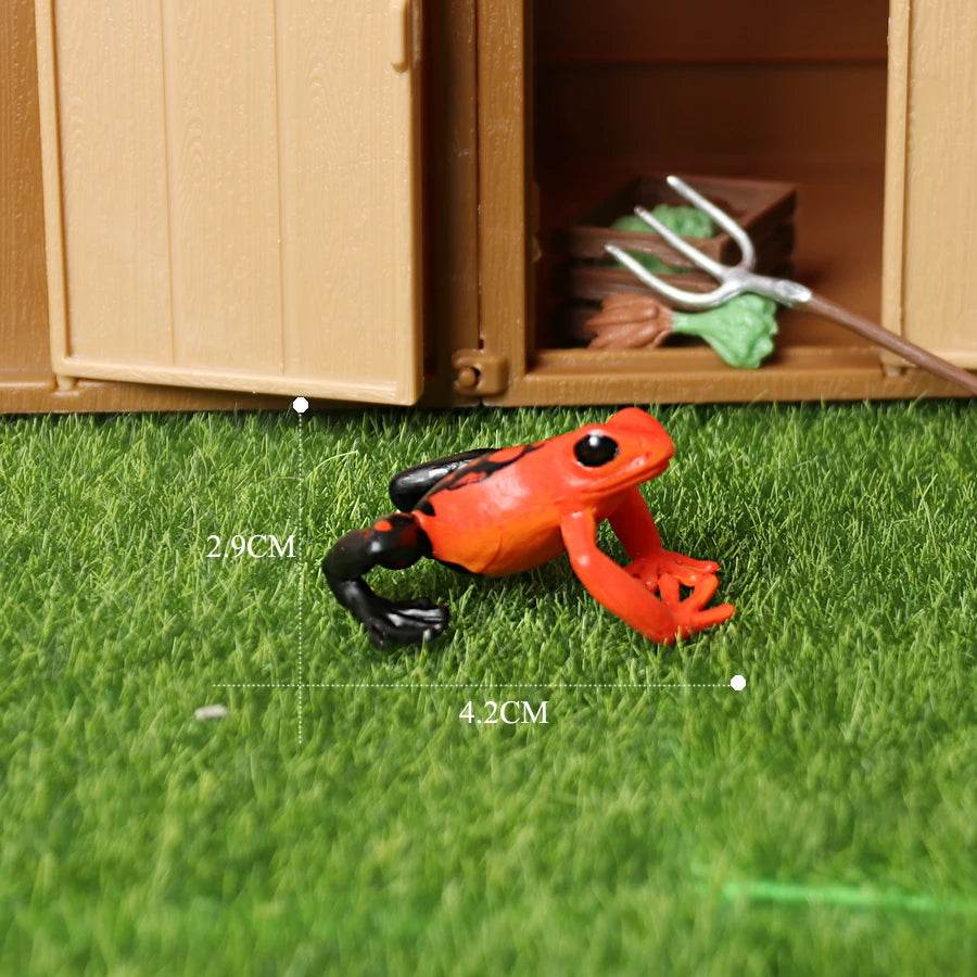 Realistic Frog Figurines Colorful Poison Dart Cake Topper - ToylandEU