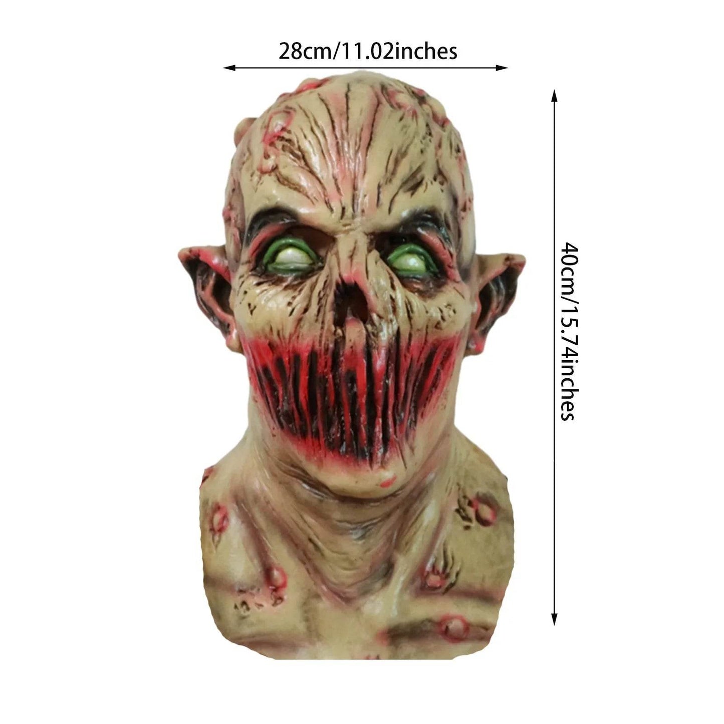 Realistic Full Head Mask Horror Rot Face For Halloween - ToylandEU