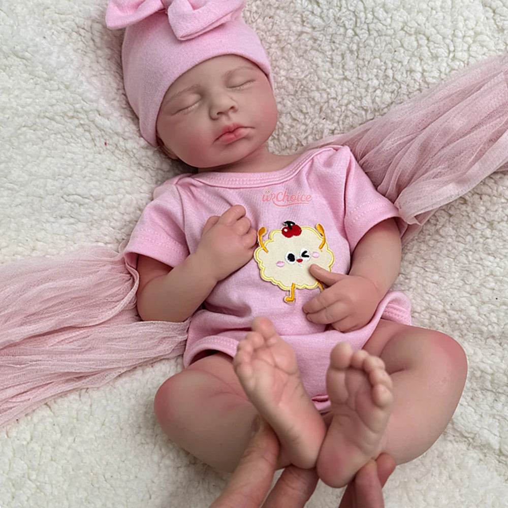 Realistic Full Silicone Baby Doll Open Mouth 20 Inch Gift - ToylandEU