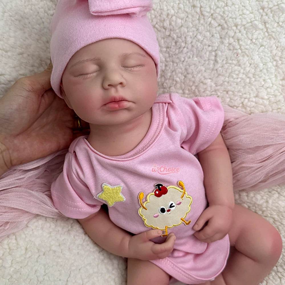 Realistic Full Silicone Baby Doll Open Mouth 20 Inch Gift - ToylandEU