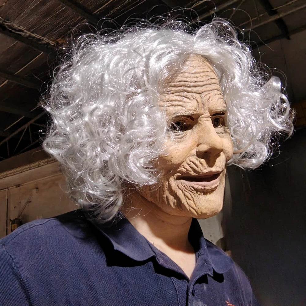 Realistic Granny Latex Mask With Moving Mouth For Halloween - ToylandEU