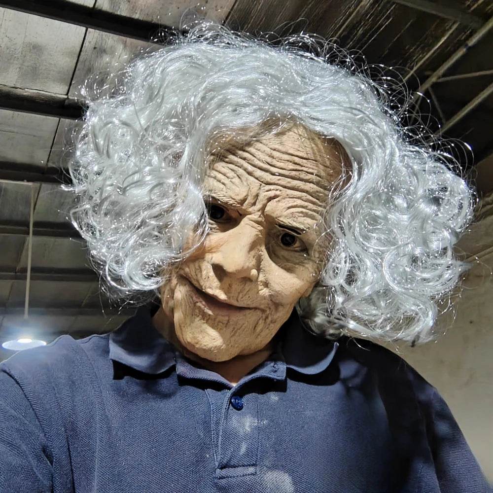Realistic Granny Latex Mask With Moving Mouth For Halloween - ToylandEU