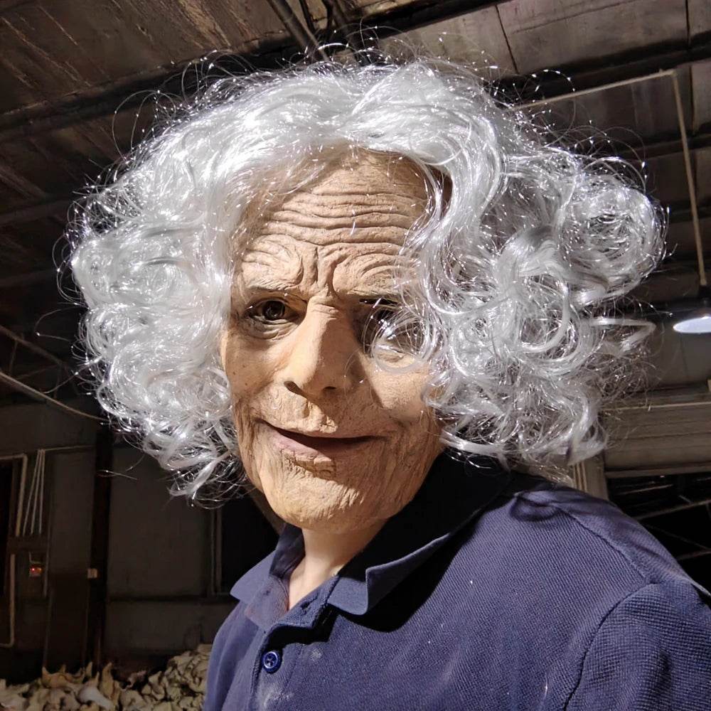 Realistic Granny Latex Mask With Moving Mouth For Halloween - ToylandEU