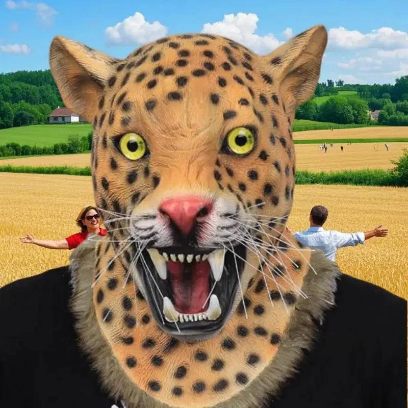  Realistic Leopard Mask Full Head Latex Mask Toyland EU -  ToylandEU™