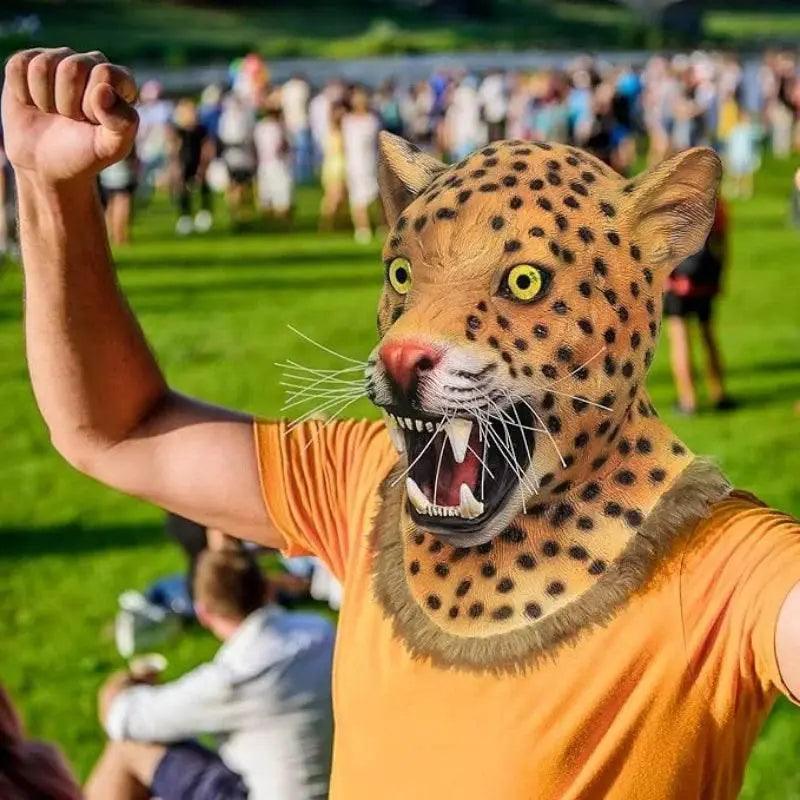  Realistic Leopard Mask Full Head Latex Mask Toyland EU -  ToylandEU™