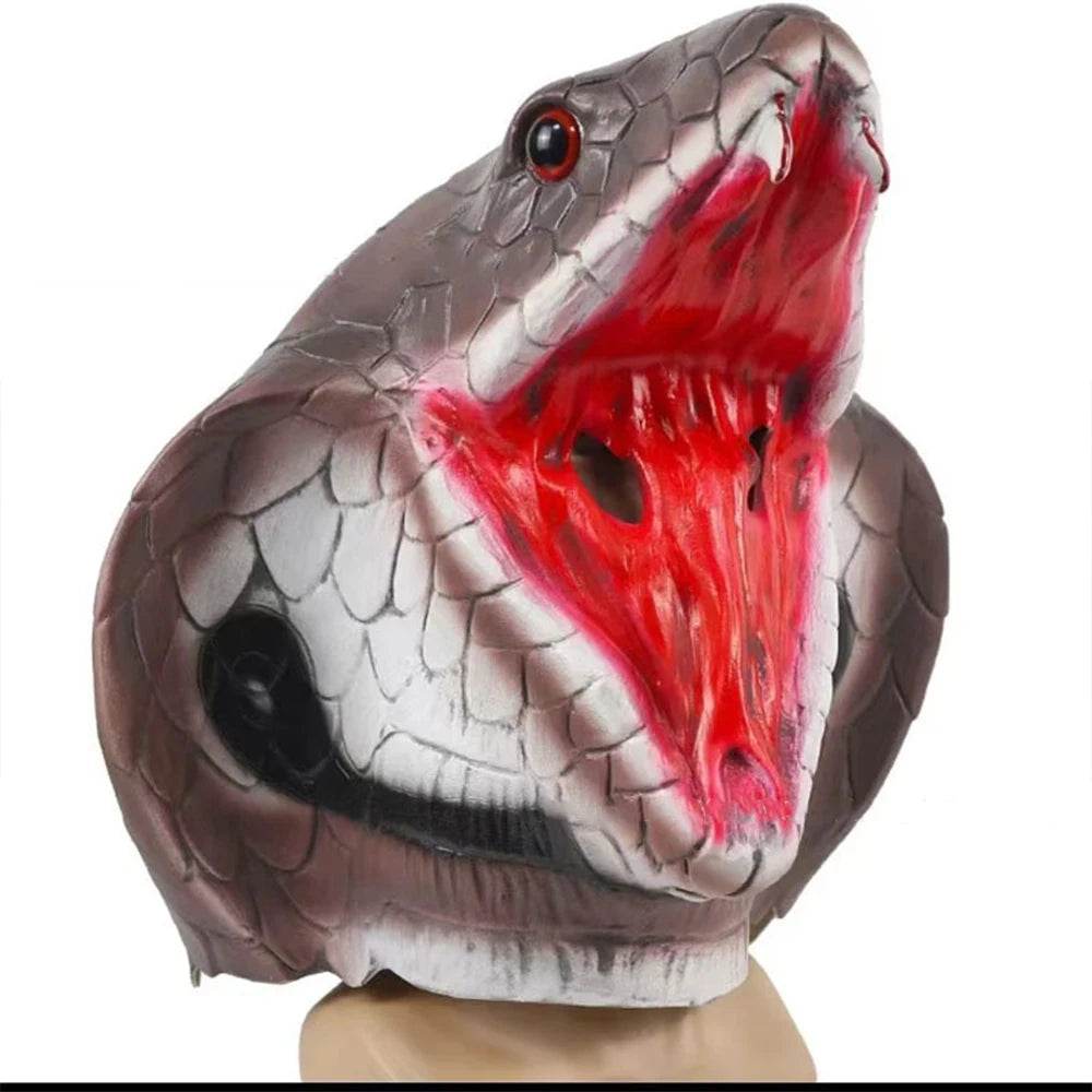 Realistic Mask Latex Snake Head For Halloween Cosplay - ToylandEU