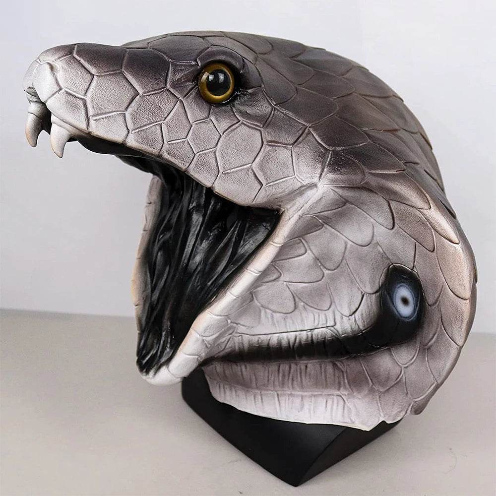 Realistic Mask Latex Snake Head For Halloween Cosplay - ToylandEU