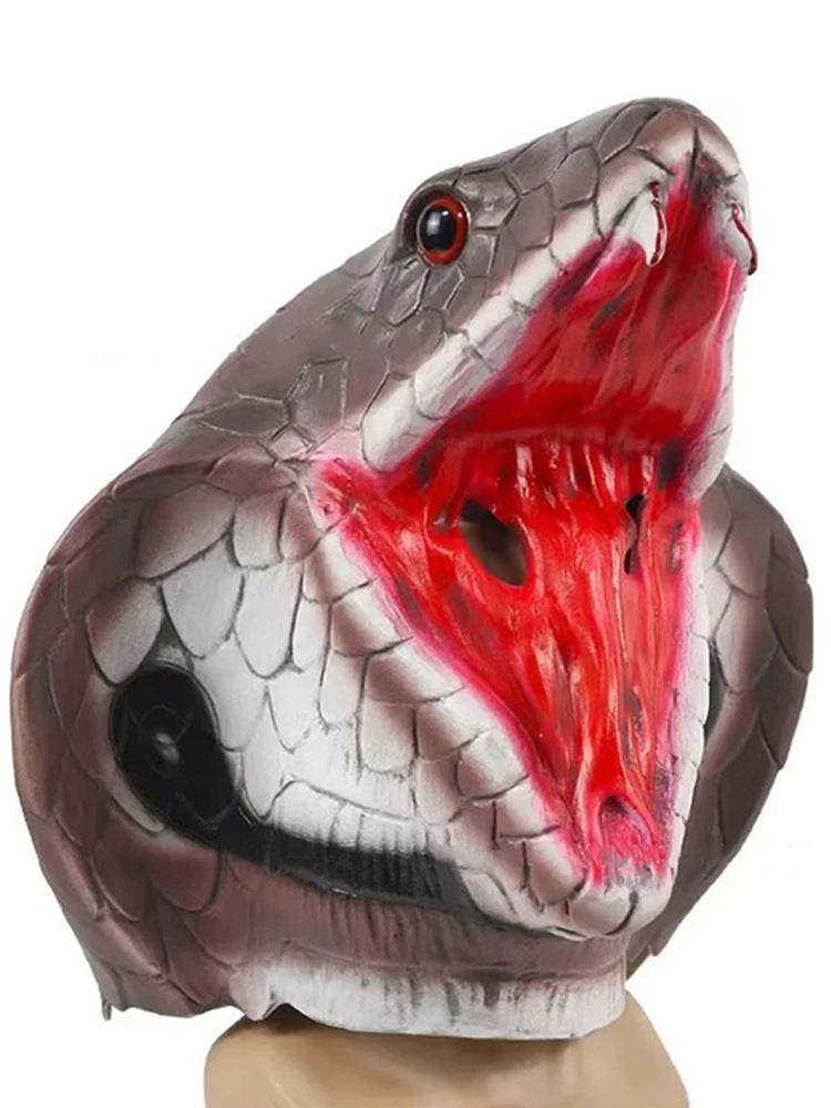 Realistic Mask Latex Snake Head For Halloween Cosplay - ToylandEU