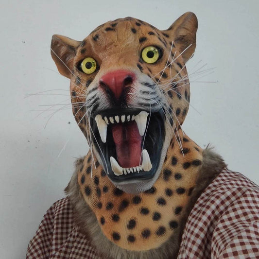 Realistic Mask Leopard Print Full Head Halloween Cosplay - ToylandEU